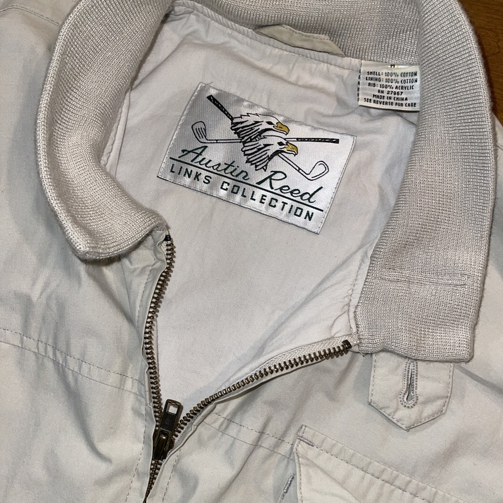 Austin Reed Links‎ Collection Jacket Men M Beige Golf Apparel